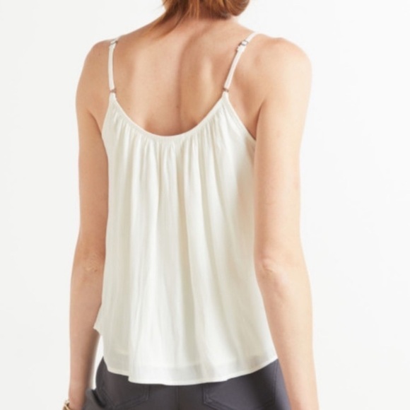Allison Joy Bryn Buttery soft silk like pleated cream white camisole size XS - Picture 3 of 6